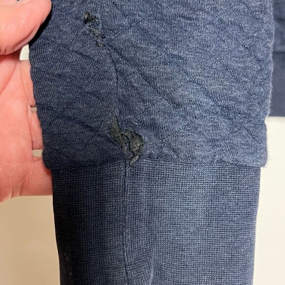 Patagonia Snap T Quilted Pullover Navy/ Green Womens Sz M - Picture 4 of 6